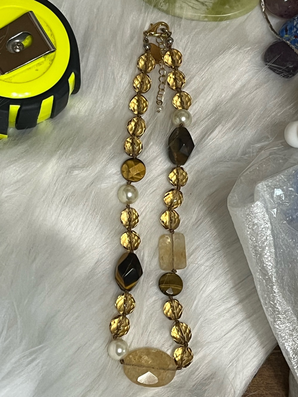 White House Black Market Earthtones Tigers Eye Necklace